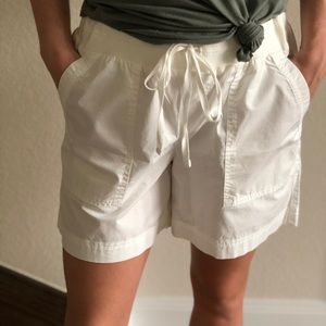 White cargo shorts